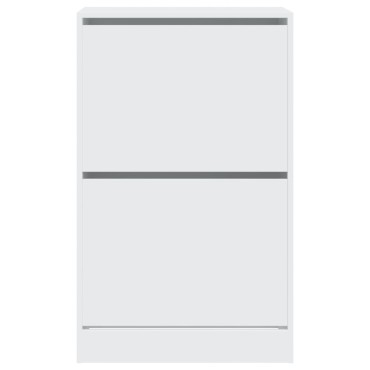 vidaXL Παπουτσοθήκη Λευκή 60x34x96,5cm από Επεξεργασμένο Ξύλο