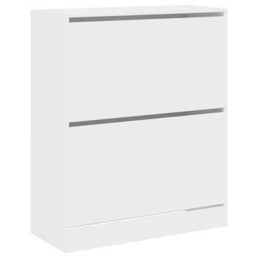 vidaXL Παπουτσοθήκη Λευκή 80x34x96,5cm από Επεξεργασμένο Ξύλο