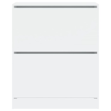 vidaXL Παπουτσοθήκη Λευκή 80x34x96,5cm από Επεξεργασμένο Ξύλο