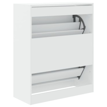 vidaXL Παπουτσοθήκη Λευκή 80x34x96,5cm από Επεξεργασμένο Ξύλο