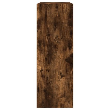 vidaXL Παπουτσοθήκη Καπνιστή Δρυς 80x34x96,5cm από Επεξεργασμένο Ξύλο