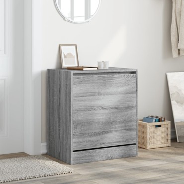 vidaXL Παπουτσοθήκη Γκρι Sonoma 60x42x69cm από Επεξεργ. Ξύλο