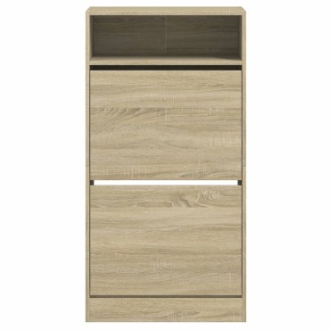 vidaXL Παπουτσοθήκη Sonoma Δρυς 60x34x116cm από Επεξεργασμένο Ξύλο