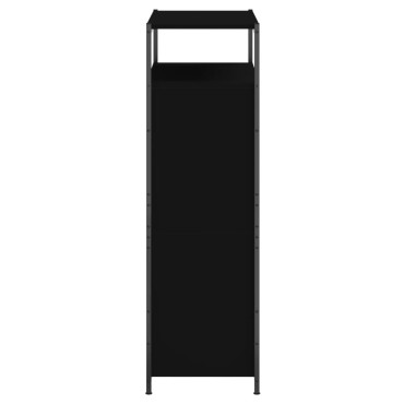 vidaXL Παπουτσοθήκη Μαύρη 75x34x112cm από Επεξεργασμένο Ξύλο