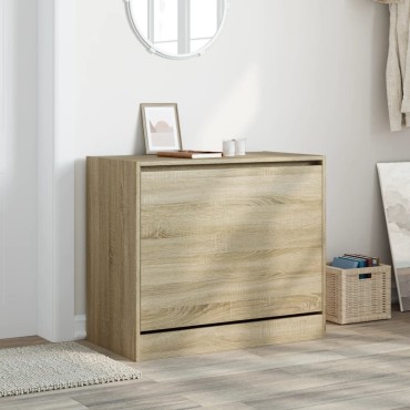 vidaXL Παπουτσοθήκη Sonoma Δρυς 80x42x69cm από Επεξεργασμένο Ξύλο