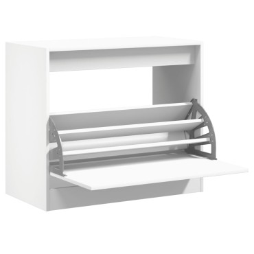 vidaXL Παπουτσοθήκη Λευκή 80x42x69cm από Επεξεργασμένο Ξύλο