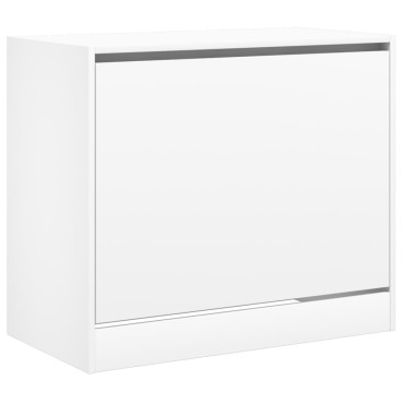 vidaXL Παπουτσοθήκη Λευκή 80x42x69cm από Επεξεργασμένο Ξύλο