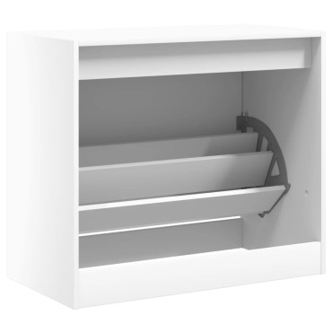 vidaXL Παπουτσοθήκη Λευκή 80x42x69cm από Επεξεργασμένο Ξύλο