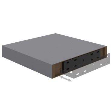 vidaXL Ράφι Τοίχου Γκρι 23x23,5x3,8cm από MDF 1 τεμ.