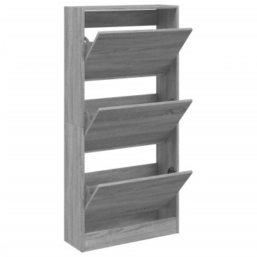 vidaXL Παπουτσοθήκη Γκρι Sonoma 60x21x125,5cm από Επεξεργ. Ξύλο