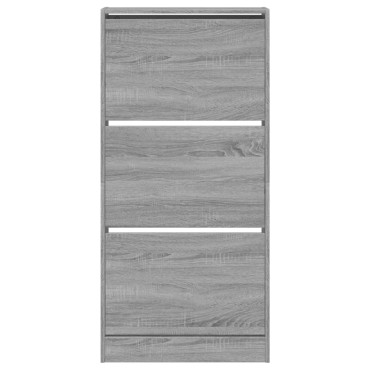 vidaXL Παπουτσοθήκη Γκρι Sonoma 60x21x125,5cm από Επεξεργ. Ξύλο