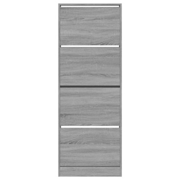 vidaXL Παπουτσοθήκη Γκρι Sonoma 60x21x163,5cm από Επεξεργ. Ξύλο