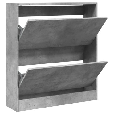 vidaXL Παπουτσοθήκη Γκρι Σκυροδέματος 80x21x87,5cm Επεξεργασμένο Ξύλο