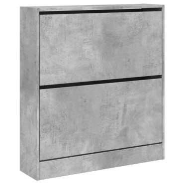 vidaXL Παπουτσοθήκη Γκρι Σκυροδέματος 80x21x87,5cm Επεξεργασμένο Ξύλο