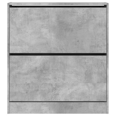 vidaXL Παπουτσοθήκη Γκρι Σκυροδέματος 80x21x87,5cm Επεξεργασμένο Ξύλο