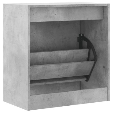 vidaXL Παπουτσοθήκη Γκρι Σκυροδέματος 60x34x63,5cm Επεξεργασμένο Ξύλο