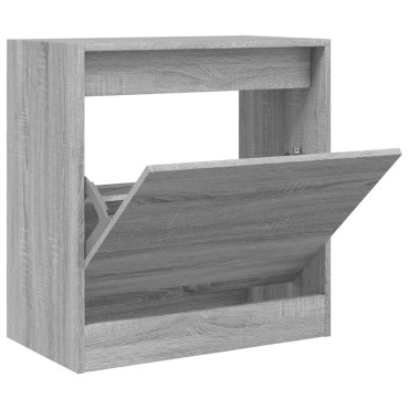 vidaXL Παπουτσοθήκη Γκρι Sonoma 60x34x63,5cm από Επεξεργ. Ξύλο