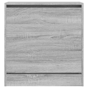 vidaXL Παπουτσοθήκη Γκρι Sonoma 60x34x63,5cm από Επεξεργ. Ξύλο