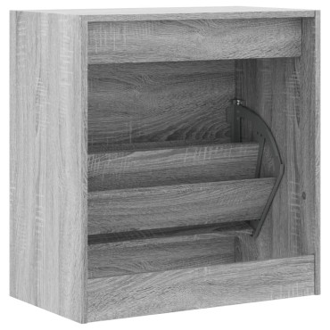 vidaXL Παπουτσοθήκη Γκρι Sonoma 60x34x63,5cm από Επεξεργ. Ξύλο