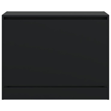 vidaXL Παπουτσοθήκη Μαύρη 80x34x63cm από Επεξεργασμένο Ξύλο