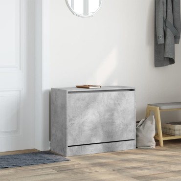 vidaXL Παπουτσοθήκη Γκρι Σκυροδέματος 80x34x63cm Επεξεργασμένο Ξύλο