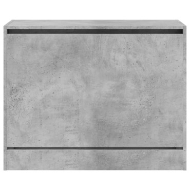 vidaXL Παπουτσοθήκη Γκρι Σκυροδέματος 80x34x63cm Επεξεργασμένο Ξύλο