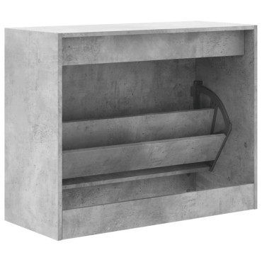 vidaXL Παπουτσοθήκη Γκρι Σκυροδέματος 80x34x63cm Επεξεργασμένο Ξύλο