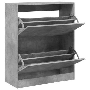 vidaXL Παπουτσοθήκη Γκρι Σκυροδέματος 80x34x96,5cm Επεξεργασμένο Ξύλο