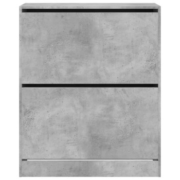 vidaXL Παπουτσοθήκη Γκρι Σκυροδέματος 80x34x96,5cm Επεξεργασμένο Ξύλο