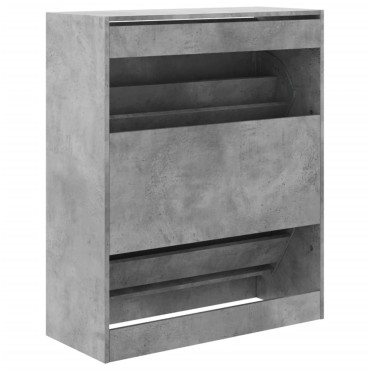vidaXL Παπουτσοθήκη Γκρι Σκυροδέματος 80x34x96,5cm Επεξεργασμένο Ξύλο