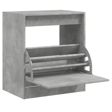 vidaXL Παπουτσοθήκη Γκρι Σκυροδέματος 60x42x69cm Επεξεργασμένο Ξύλο