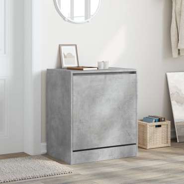 vidaXL Παπουτσοθήκη Γκρι Σκυροδέματος 60x42x69cm Επεξεργασμένο Ξύλο