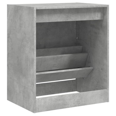 vidaXL Παπουτσοθήκη Γκρι Σκυροδέματος 60x42x69cm Επεξεργασμένο Ξύλο