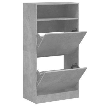 vidaXL Παπουτσοθήκη Γκρι Σκυροδέματος 60x34x116cm Επεξεργασμένο Ξύλο