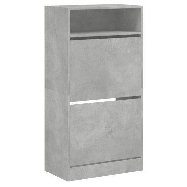 vidaXL Παπουτσοθήκη Γκρι Σκυροδέματος 60x34x116cm Επεξεργασμένο Ξύλο