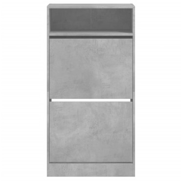 vidaXL Παπουτσοθήκη Γκρι Σκυροδέματος 60x34x116cm Επεξεργασμένο Ξύλο
