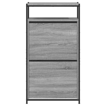 vidaXL Παπουτσοθήκη Γκρι Sonoma 60x34x112cm από Επεξεργ. Ξύλο
