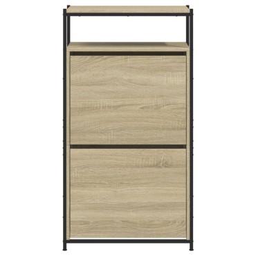 vidaXL Παπουτσοθήκη Sonoma Δρυς 60x34x112cm από Επεξεργασμένο Ξύλο