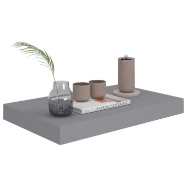 vidaXL Ράφι Τοίχου Γκρι 40x23x3,8cm MDF 1 τεμ.