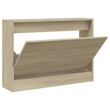 vidaXL Παπουτσοθήκη Sonoma Δρυς 80x21x57cm από Επεξεργασμένο Ξύλο