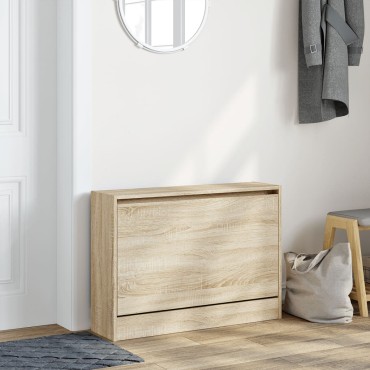 vidaXL Παπουτσοθήκη Sonoma Δρυς 80x21x57cm από Επεξεργασμένο Ξύλο