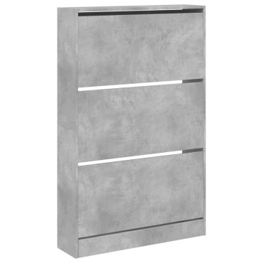 vidaXL Παπουτσοθήκη Γκρι Σκυροδέματος80x21x125,5cm Επεξεργασμένο Ξύλο