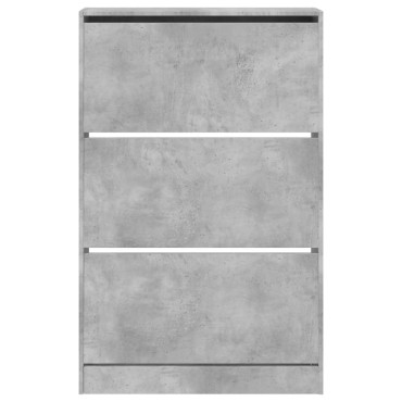 vidaXL Παπουτσοθήκη Γκρι Σκυροδέματος80x21x125,5cm Επεξεργασμένο Ξύλο