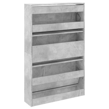 vidaXL Παπουτσοθήκη Γκρι Σκυροδέματος80x21x125,5cm Επεξεργασμένο Ξύλο
