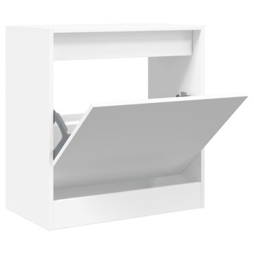 vidaXL Παπουτσοθήκη Λευκή 60x34x63,5cm από Επεξεργασμένο Ξύλο