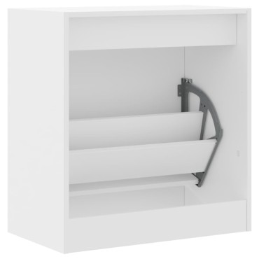vidaXL Παπουτσοθήκη Λευκή 60x34x63,5cm από Επεξεργασμένο Ξύλο