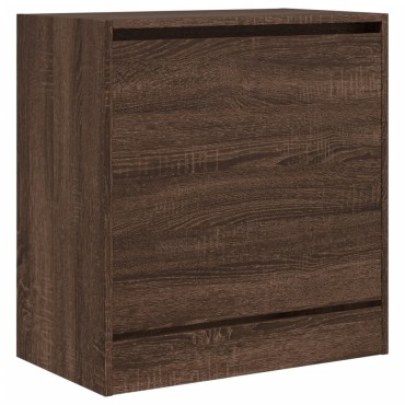 vidaXL Παπουτσοθήκη Καπνιστή Δρυς 60x34x63,5cm από Επεξεργασμένο Ξύλο