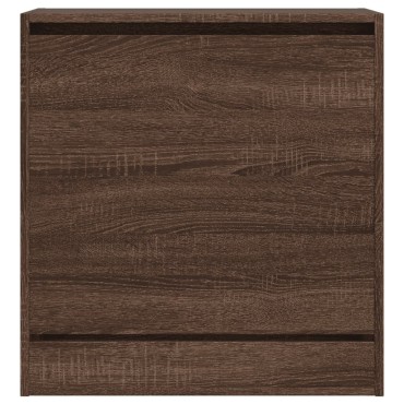 vidaXL Παπουτσοθήκη Καπνιστή Δρυς 60x34x63,5cm από Επεξεργασμένο Ξύλο