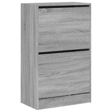vidaXL Παπουτσοθήκη Γκρι Sonoma 60x34x96,5cm από Επεξεργ. Ξύλο