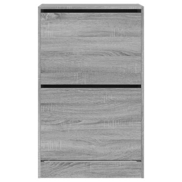 vidaXL Παπουτσοθήκη Γκρι Sonoma 60x34x96,5cm από Επεξεργ. Ξύλο